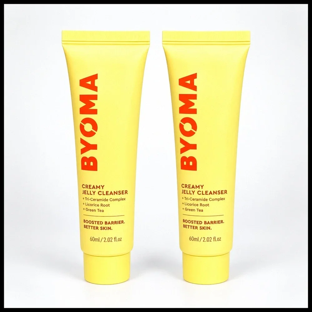 2 x Byoma Creamy Jelly Cleanser Ceramide Licorice Green Tea 2 FL.OZ.‎ 60ml. Big